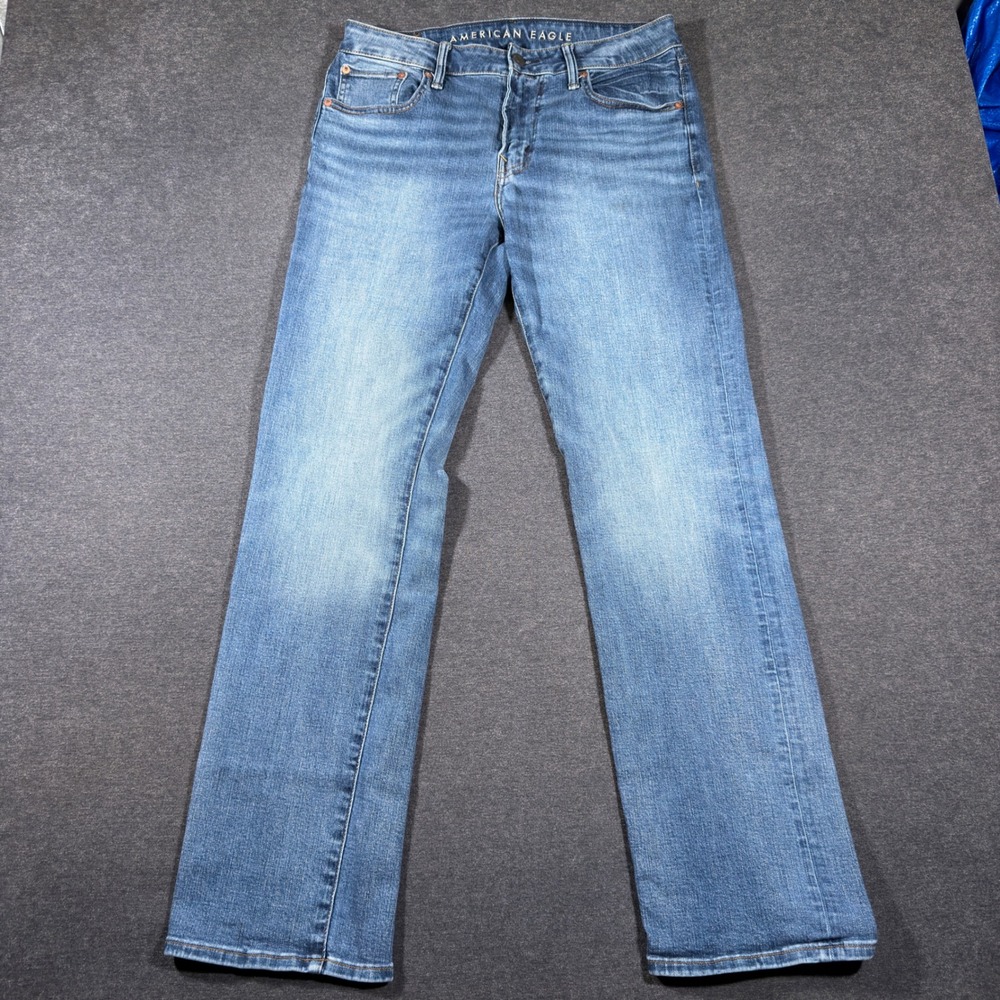 American Eagle Original Bootcut Jeans Mens 32x34 Blue Denim Stretch Pants Cowboy